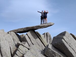 2 people on the cantilever, Glyder Fach